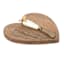 Wooden Heart Shaped Serving Board with Spreader Knife, 8.50"
