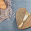 Wooden Heart Shaped Serving Board with Spreader Knife, 8.50"