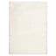 (C210) Ivory Faux Rabbit Fur Area Rug, 5x7