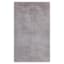 Silver Faux Rabbit Fur Accent Rug, 27x45