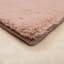 Blush Faux Rabbit Fur Accent Rug, 27x45