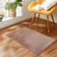 Blush Faux Rabbit Fur Accent Rug, 27x45
