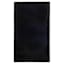 Black Faux Rabbit Fur Accent Rug, 27x45