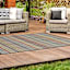 (E531) Magic Multicolor Striped Outdoor Area Rug, 5x7