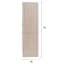 (B883) Crosby St. Beige Bebel Faux Fur Runner, 2x7
