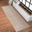(B883) Crosby St. Beige Bebel Faux Fur Runner, 2x7