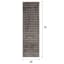 (B890) Crosby St. Grey Two-Tone Bebel Faux Fur Shag Runner, 2x7