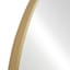 Half Moon Gold Wall Mirror, 18x36