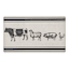 Black & White Farm Animals Kitchen Mat, 18x30