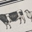 Black & White Farm Animals Kitchen Mat, 18x30