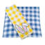 Homespun Easter 2-Pack Bunny Ears Embroidered Gingham Hand Towel Set