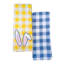 Homespun Easter 2-Pack Bunny Ears Embroidered Gingham Hand Towel Set