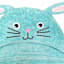 Bunny Brights Embroidered Blue Easter Bunny Hooded Cotton Towel