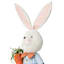 Homespun Easter Fabric Easter Bunny Shelf Sitter, 70"