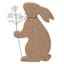 Honeybloom Wooden Bunny with Flowers, 9"
