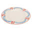 11In White Floral Rim Melamine Dinner Plate