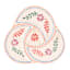 White Floral 4 Section Melamine Chip And Dip Serve Tray