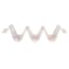 Set of 2 White Floral Taco Holders, 7x3