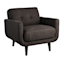 Crosby St. Hadley Tufted Back Accent Chair, Charcoal Grey