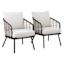 Tracey Boyd Chelsea 2-Piece Steel & Wicker Patio Chair Set