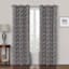Rockwell Grey Embroidered Blackout Grommet Curtain Panel, 84"