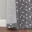 Rockwell Grey Embroidered Blackout Grommet Curtain Panel, 84"