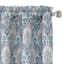 Blue Paisley Printed Rod Pocket Blackout Curtain Panel, 84"