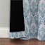 Blue Paisley Printed Rod Pocket Blackout Curtain Panel, 84"