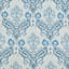 Blue Paisley Printed Rod Pocket Blackout Curtain Panel, 84"