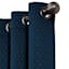 Navy Shrink Yarn Light Filtering Grommet Curtain Panel, 84"