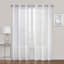 Whittier White Metallic Sheer Grommet Curtain Panel, 84"
