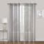 Whittier Grey Metallic Sheer Grommet Curtain Panel, 84"