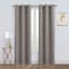 2-Pack Denver Grey Blackout Grommet Curtain Panel, 63"