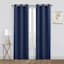 2-Pack Denver Navy Blackout Grommet Curtain Panels, 84"