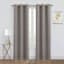 2-Pack Denver Grey Blackout Grommet Curtain Panels, 95"