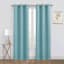 2-Pack Denver Aqua Blackout Grommet Curtain Panels, 84"