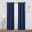 2-Pack Navy Blackout Grommet Curtain Panels, 95"
