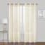 Whittier Beige Metallic Sheer Grommet Curtain Panel, 84"