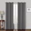 Rockwell Grey Blackout Grommet Curtain Panel, 63"