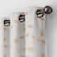 Light Tan Embroidered Blackout Grommet Curtain Panel, 84"