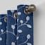 Rockwell Navy Embroidered Blackout Grommet Curtain Panel, 84"