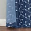Rockwell Navy Embroidered Blackout Grommet Curtain Panel, 84"