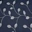Rockwell Navy Embroidered Blackout Grommet Curtain Panel, 84"
