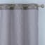 Cayman Grey Embroidered Sheer Grommet Curtain Panel, 84"