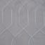 Cayman Grey Embroidered Sheer Grommet Curtain Panel, 84"