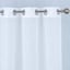 Cayman White Embroidered Sheer Grommet Curtain Panel, 84"