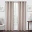 Ivory Faux Silk Blackout Grommet Curtain Panel, 84"