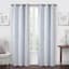 White Faux Silk Blackout Grommet Curtain Panel, 84"