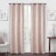 Blush Faux Silk Blackout Grommet Curtain Panel, 84"