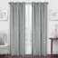 Grey Faux Silk Blackout Grommet Curtain Panel, 84"